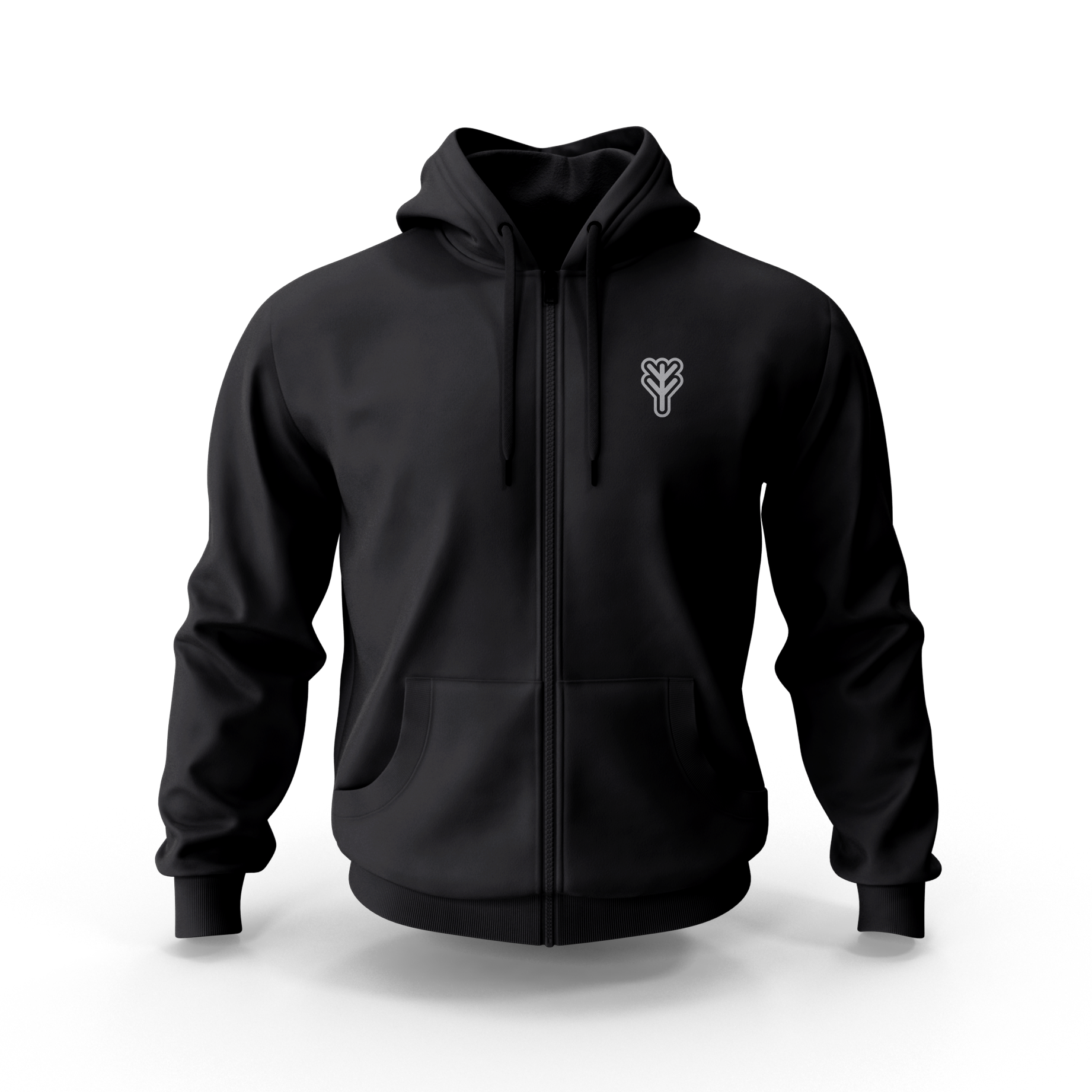 YM Zip Hoodie-Black