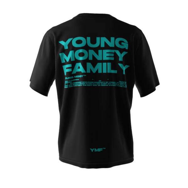 Young Money T-Shirt-Aqua Black