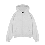 YMF Zip Hoodie - Light Marl Grey