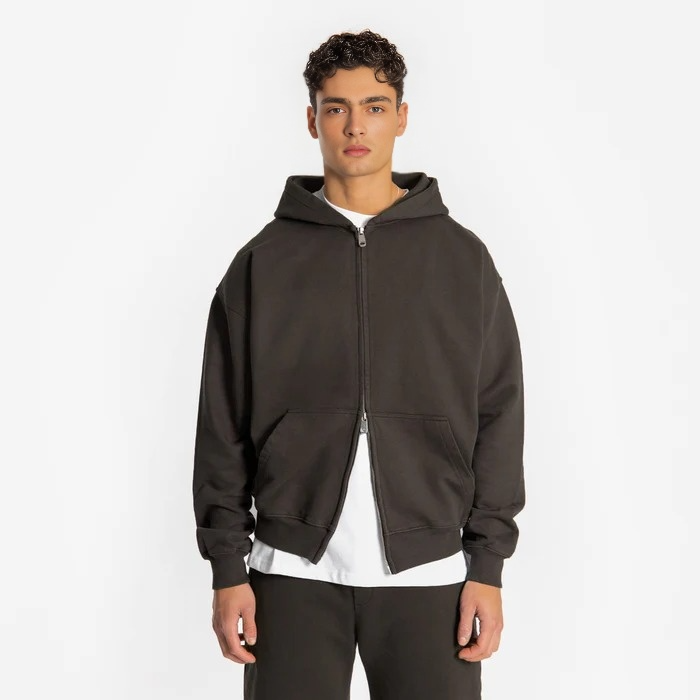 YMF Zip Hoodie - Dark Mocha