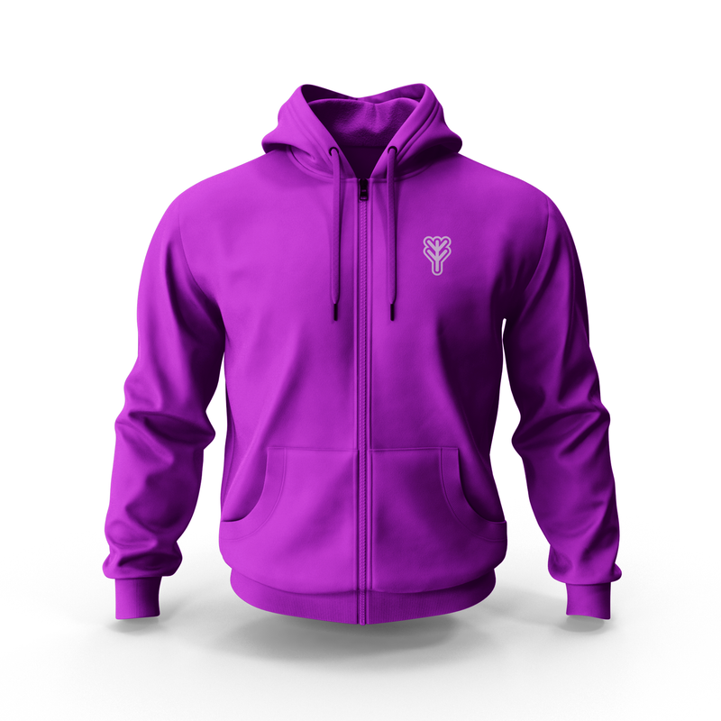 YM Zip Hoodie-Dark Magenta