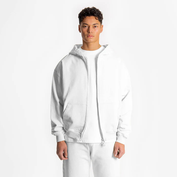 YMF Zip Hoodie - White