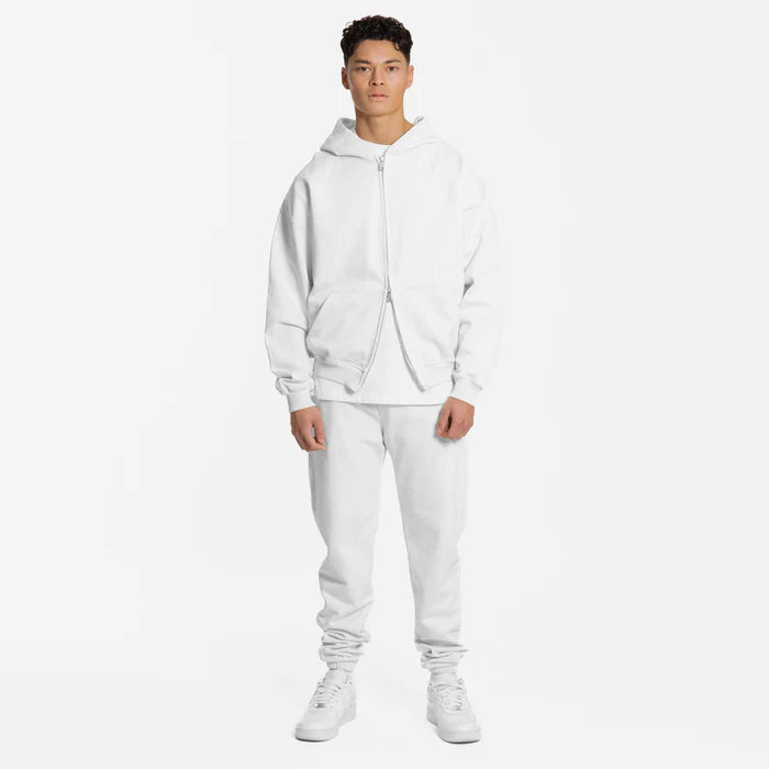 YMF Zip Hoodie - White