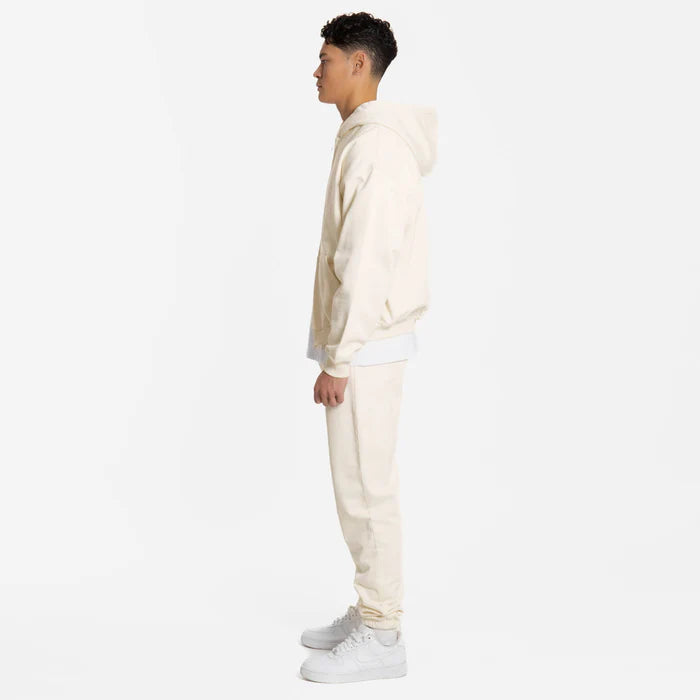 Áo hoodie có khóa kéo YMF - Màu be