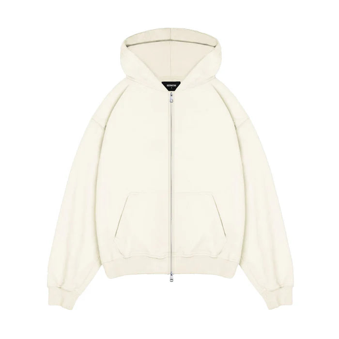 Áo hoodie có khóa kéo YMF - Màu be