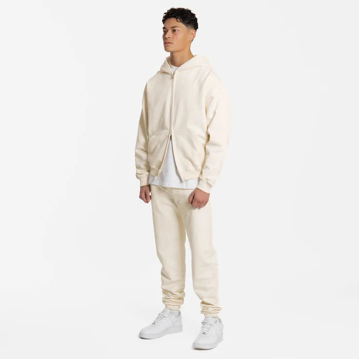 Áo hoodie có khóa kéo YMF - Màu be